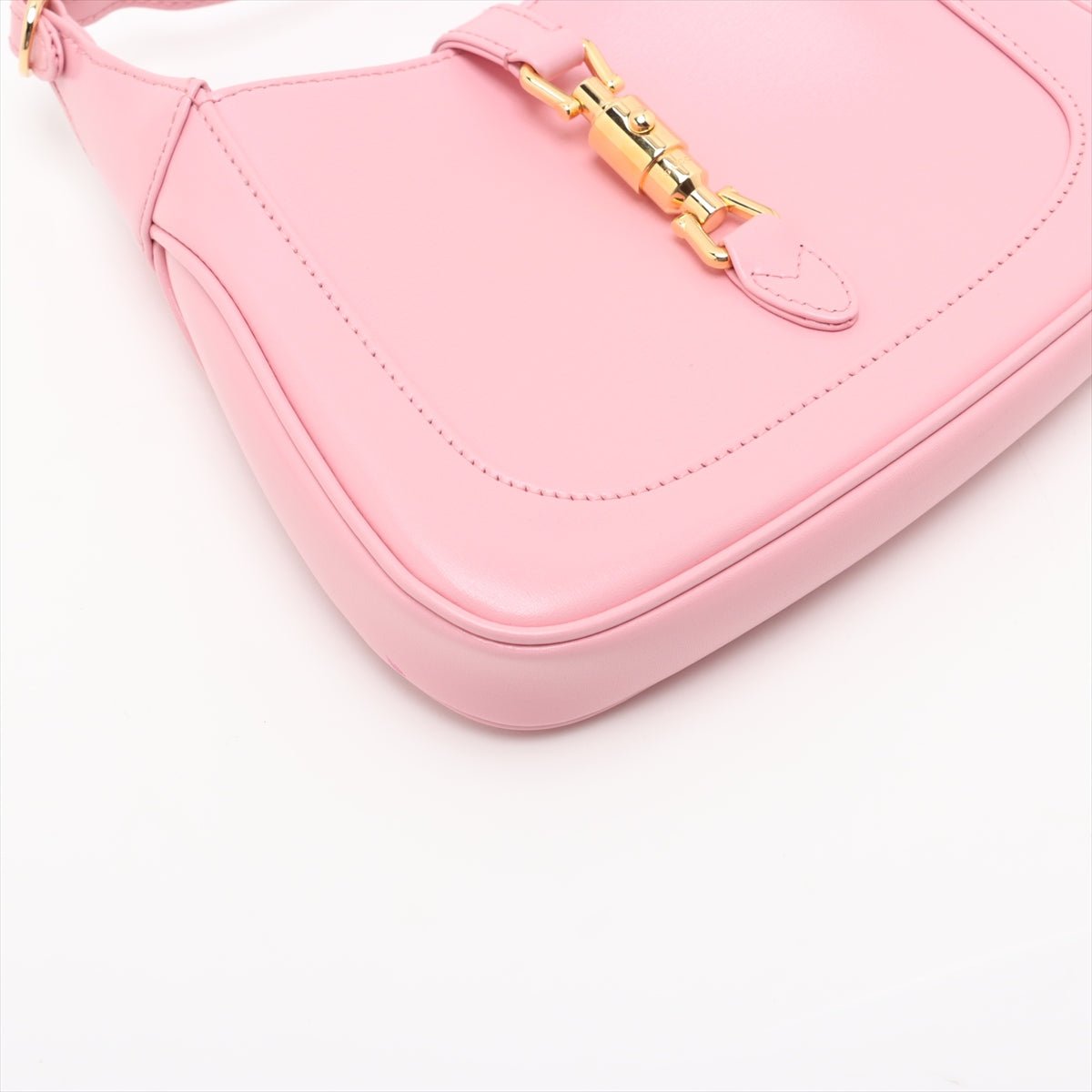 Second hand Gucci Jackie 1961 Mini Calfskin Leather Hobo Shoulder Bag Pink - Tabita Bags