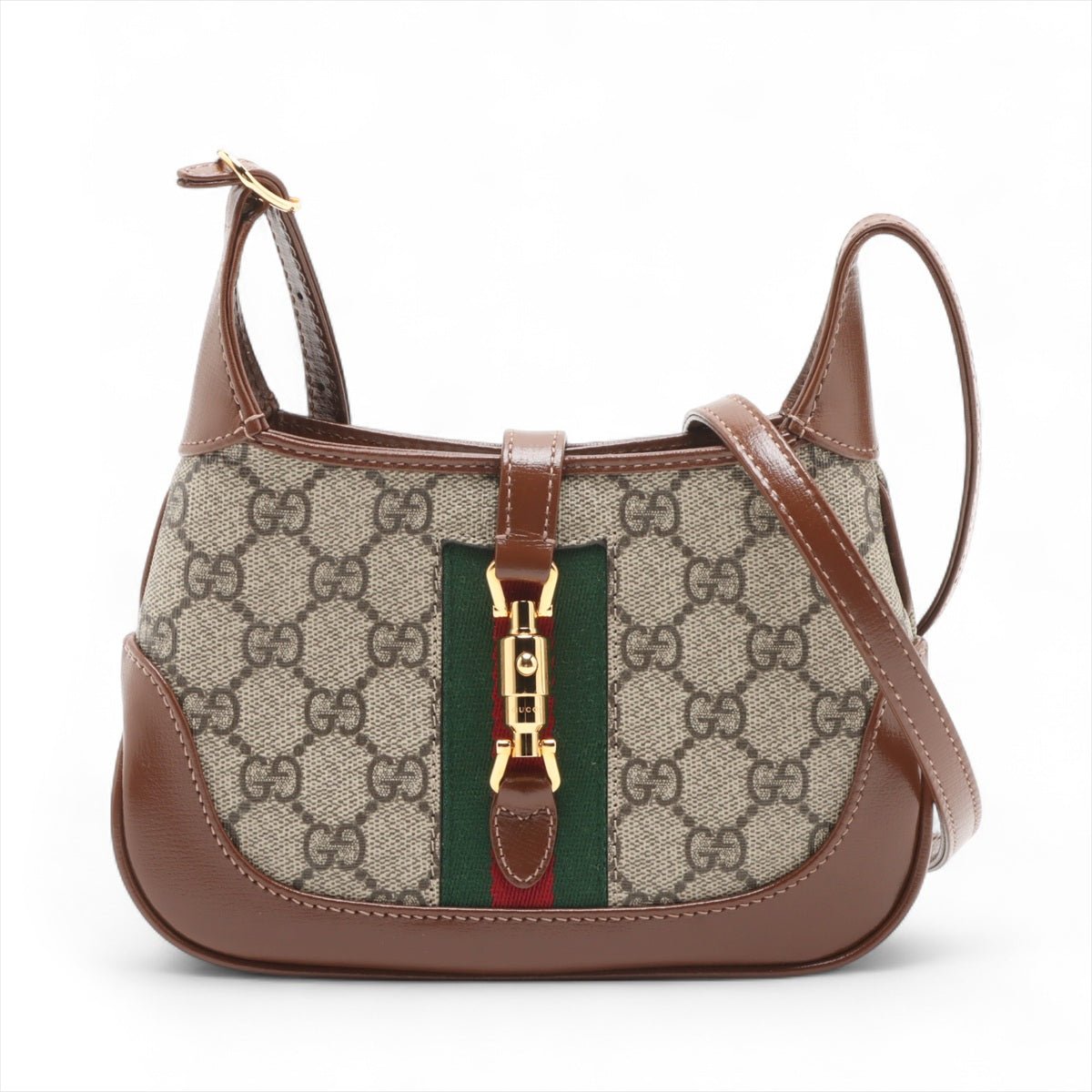 Second hand Gucci Jackie 1961 Mini Canvas 2-Ways Hobo Shoulder Bag GG Supreme - Tabita Bags