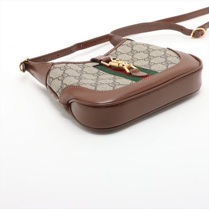 Second hand Gucci Jackie 1961 Mini Canvas 2-Ways Hobo Shoulder Bag GG Supreme - Tabita Bags