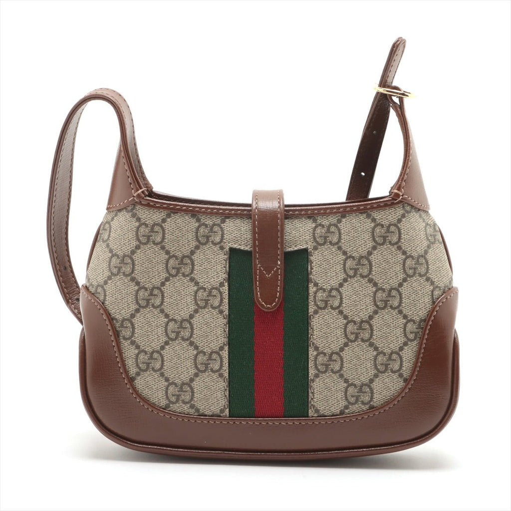 Second hand Gucci Jackie 1961 Mini Canvas 2 - Ways Hobo Shoulder Bag GG Supreme - Tabita Bags