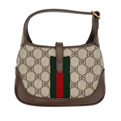 Second hand Gucci Jackie 1961 Mini X Balenciaga Canvas Hobo Bag GG Supreme - Tabita Bags