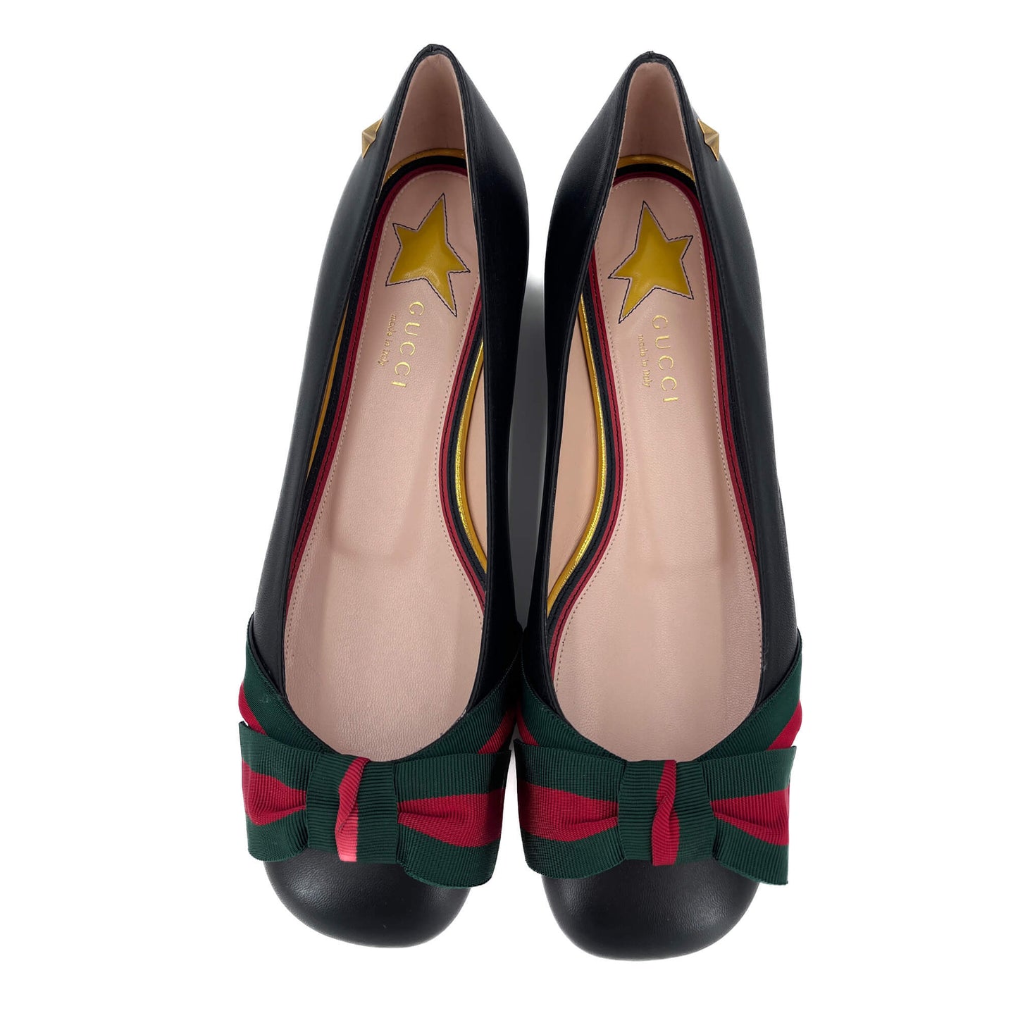 Second hand Gucci Leather Ballet Flats 38 1/2 Black - Tabita Bags