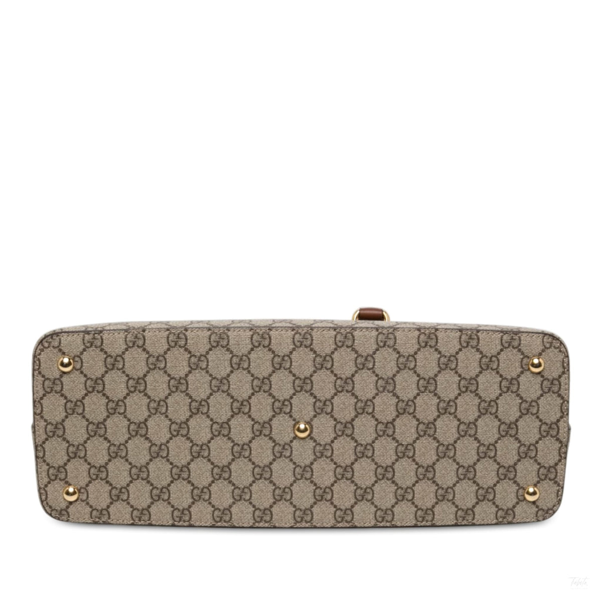 Second hand Gucci Linea A Leather & Canvas GG Supreme Satchel Handbag Brown - Tabita Bags