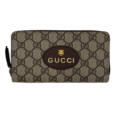 Second hand Gucci Long Zip Around Wallet Canvas GG Supreme - Tabita Bags