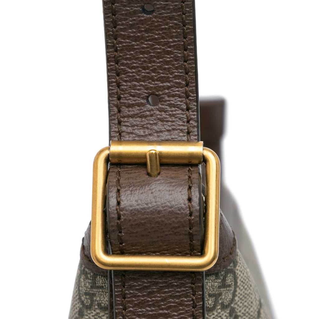 Second hand Gucci Ophidia GG Medium Canvas Hobo Crossbody Brown - Tabita Bags