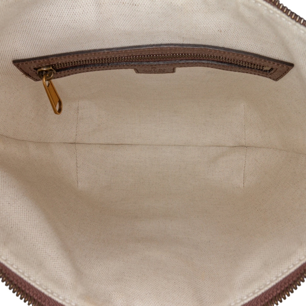 Second hand Gucci Ophidia GG Medium Canvas Hobo Crossbody Brown - Tabita Bags