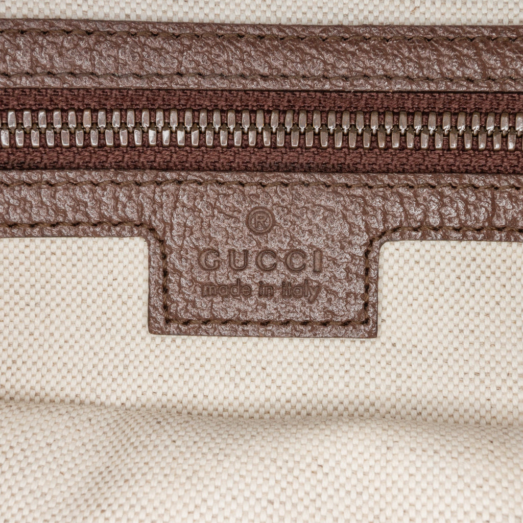 Second hand Gucci Ophidia GG Medium Canvas Hobo Crossbody Brown - Tabita Bags