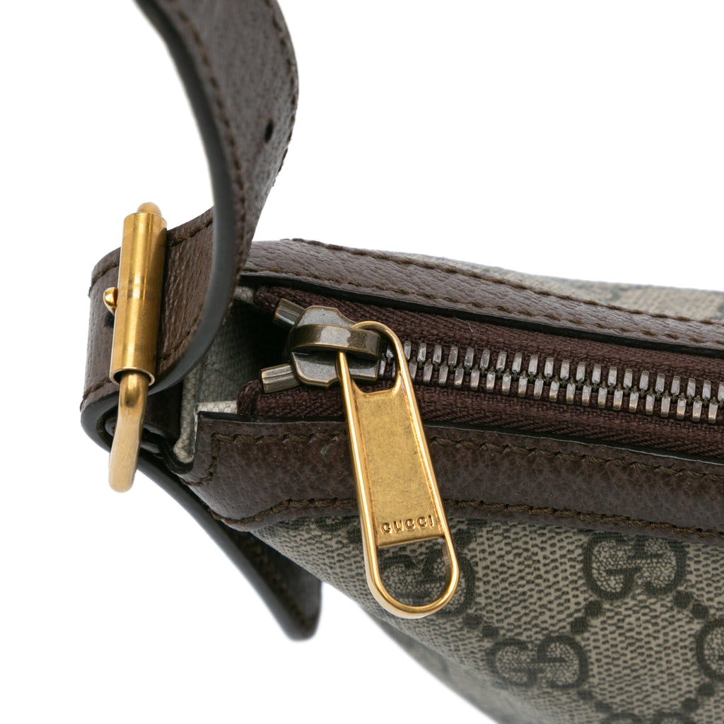 Second hand Gucci Ophidia GG Medium Canvas Hobo Crossbody Brown - Tabita Bags