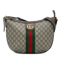 Second hand Gucci Ophidia GG Medium Canvas Hobo Crossbody Brown - Tabita Bags