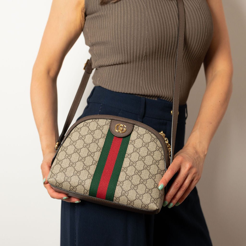 Second hand Gucci Ophidia GG Small Canvas Pouch Handbag GG Supreme - Tabita Bags