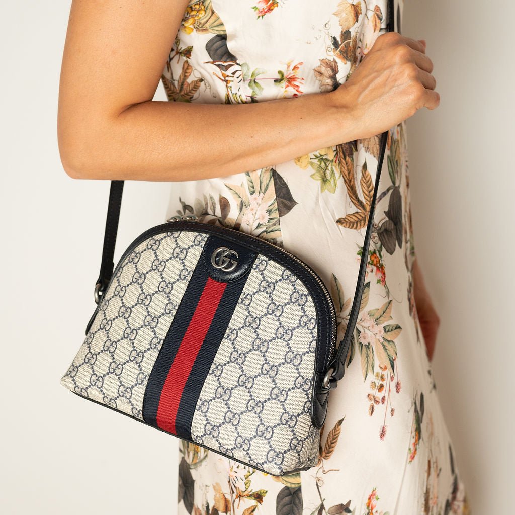 Second hand Gucci Ophidia GG Small Canvas Pouch Handbag GG Supreme - Tabita Bags