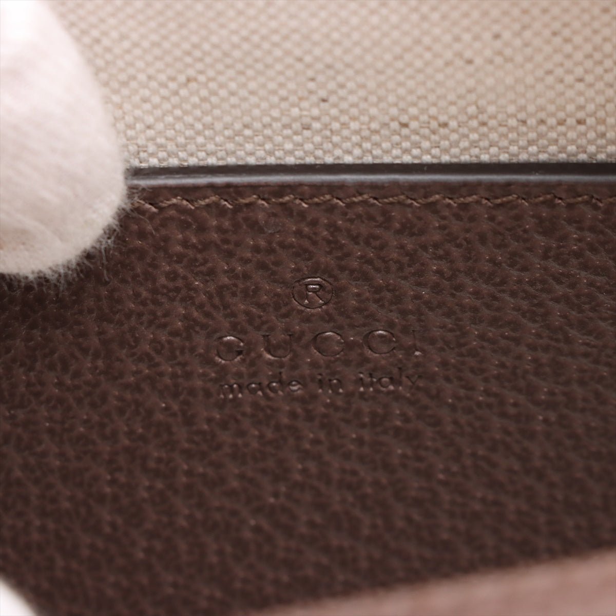 Second hand Gucci Ophidia GG Small Leather & Canvas GG Supreme Trunk Handbag Beige - Tabita Bags