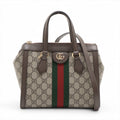 Second hand Gucci Ophidia GG Small Striped Canvas 2 - Ways Tote Crossbody GG Supreme - Tabita Bags