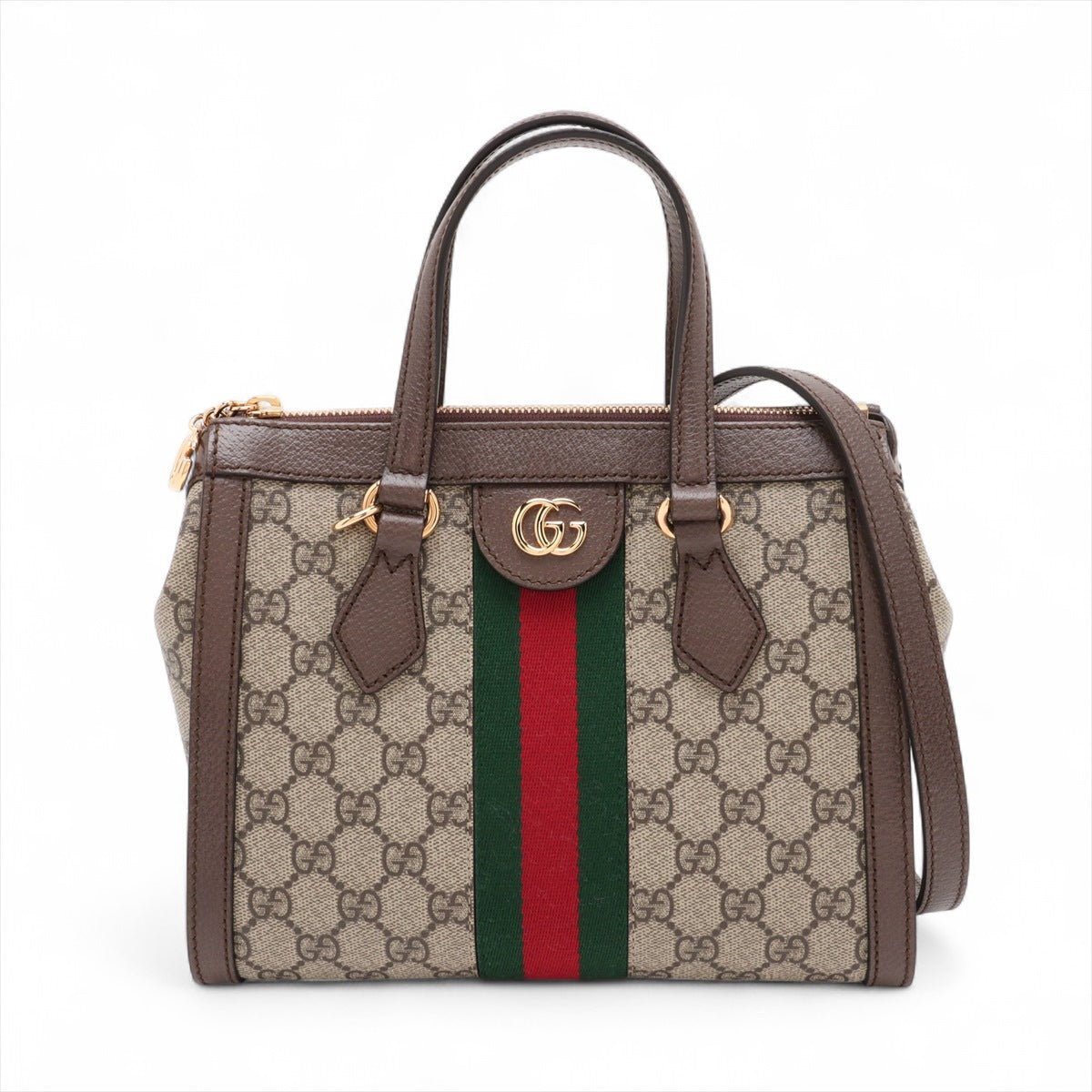Second hand Gucci Ophidia GG Small Striped Canvas 2 - Ways Tote Crossbody GG Supreme - Tabita Bags