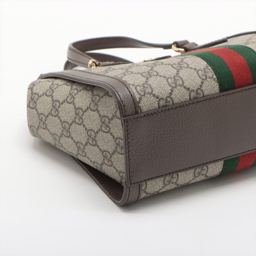 Second hand Gucci Ophidia GG Small Striped Canvas 2 - Ways Tote Crossbody GG Supreme - Tabita Bags