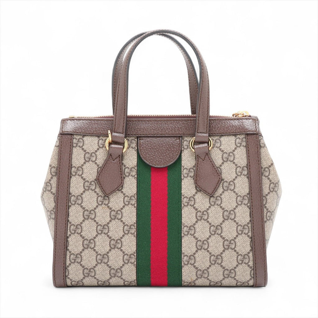 Second hand Gucci Ophidia GG Small Striped Canvas 2 - Ways Tote Crossbody GG Supreme - Tabita Bags