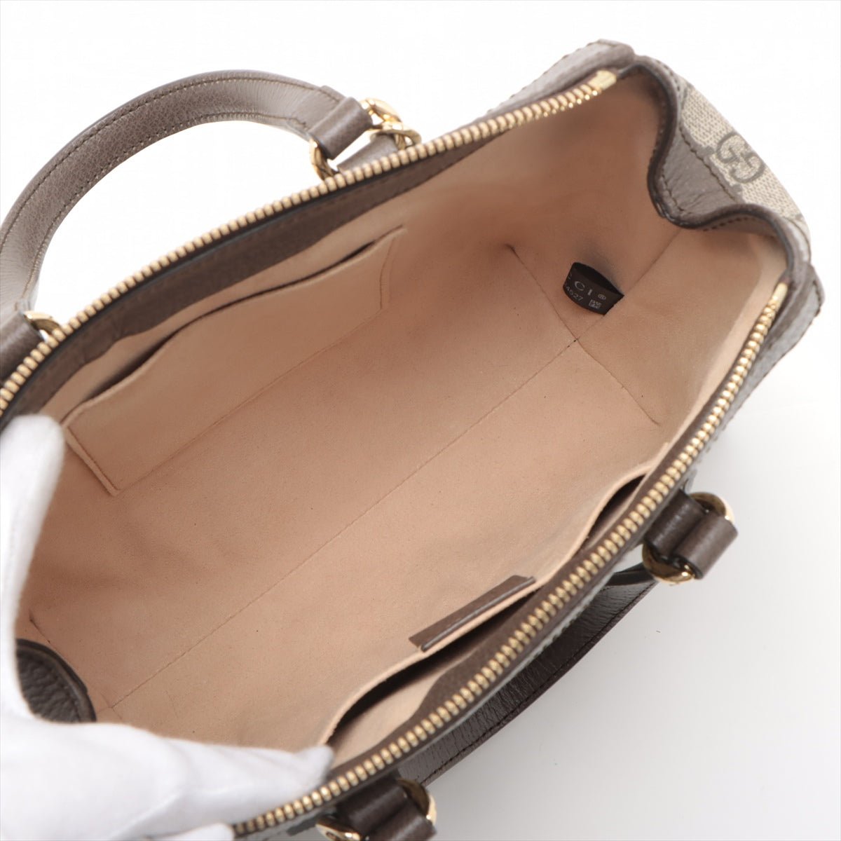 Second hand Gucci Ophidia GG Small Striped Canvas 2 - Ways Tote Crossbody GG Supreme - Tabita Bags