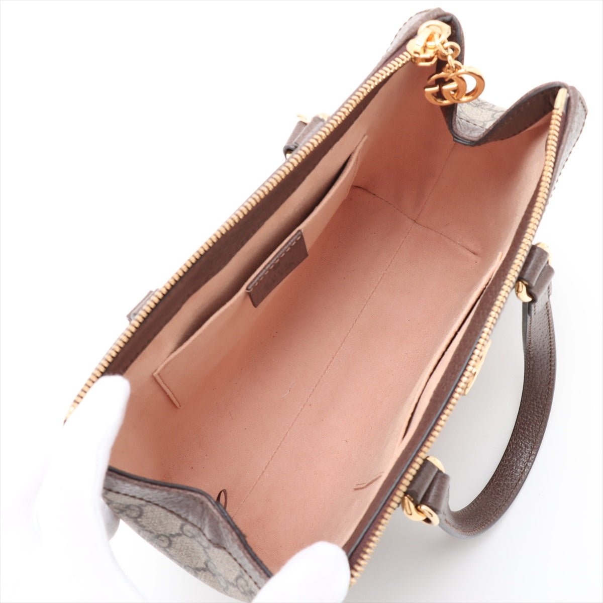 Second hand Gucci Ophidia GG Small Striped Canvas 2 - Ways Tote Crossbody GG Supreme - Tabita Bags