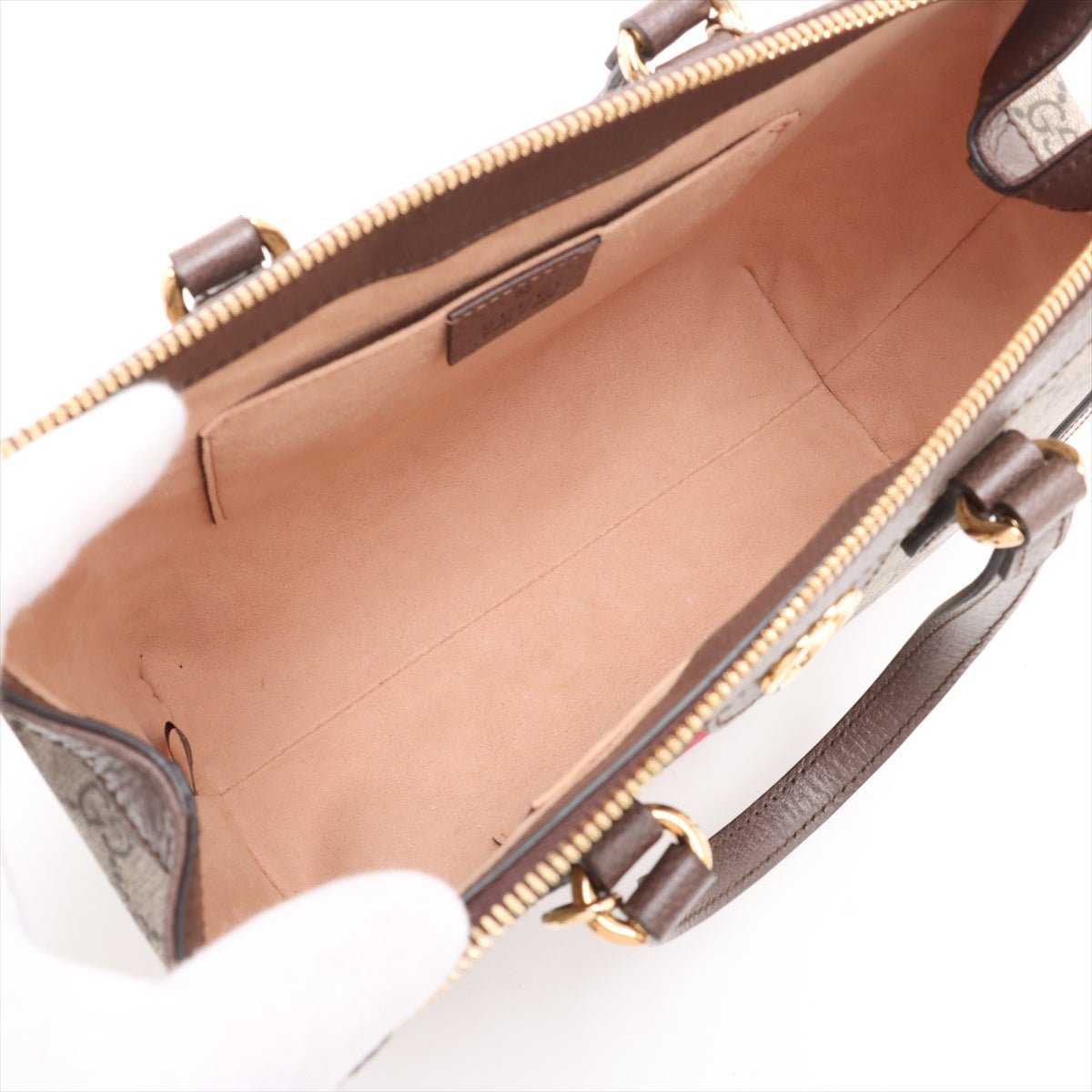 Second hand Gucci Ophidia GG Small Striped Canvas 2 - Ways Tote Crossbody GG Supreme - Tabita Bags