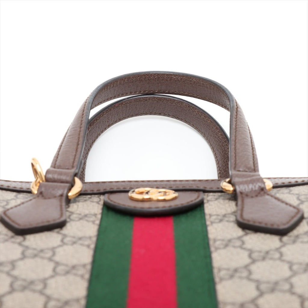 Second hand Gucci Ophidia GG Small Striped Canvas 2 - Ways Tote Crossbody GG Supreme - Tabita Bags