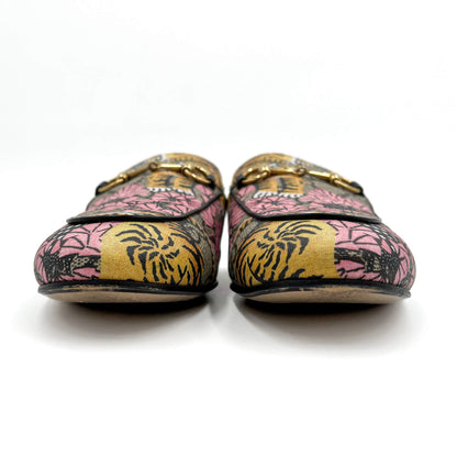 Second hand Gucci Princetown Canvas Flat Slippers 38 GG Supreme Tiger & Floral Print - Tabita Bags