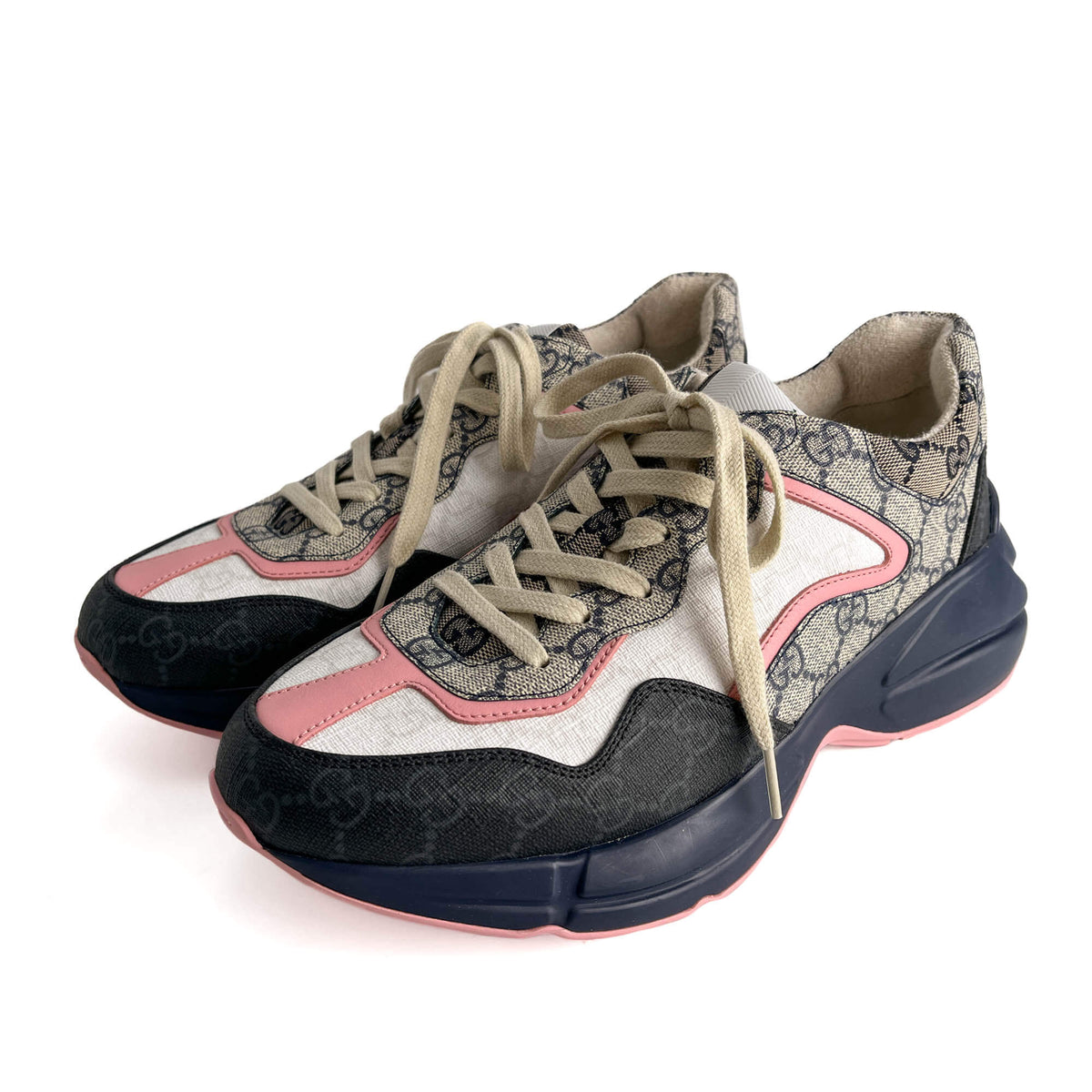Second hand Gucci Rhyton GG Canvas Sneakers 40 GG Supreme - Tabita Bags
