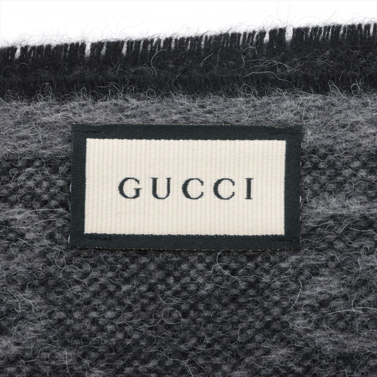 Second hand Gucci Scarve 190X37 GG Wool Stripe Grey - Tabita Bags