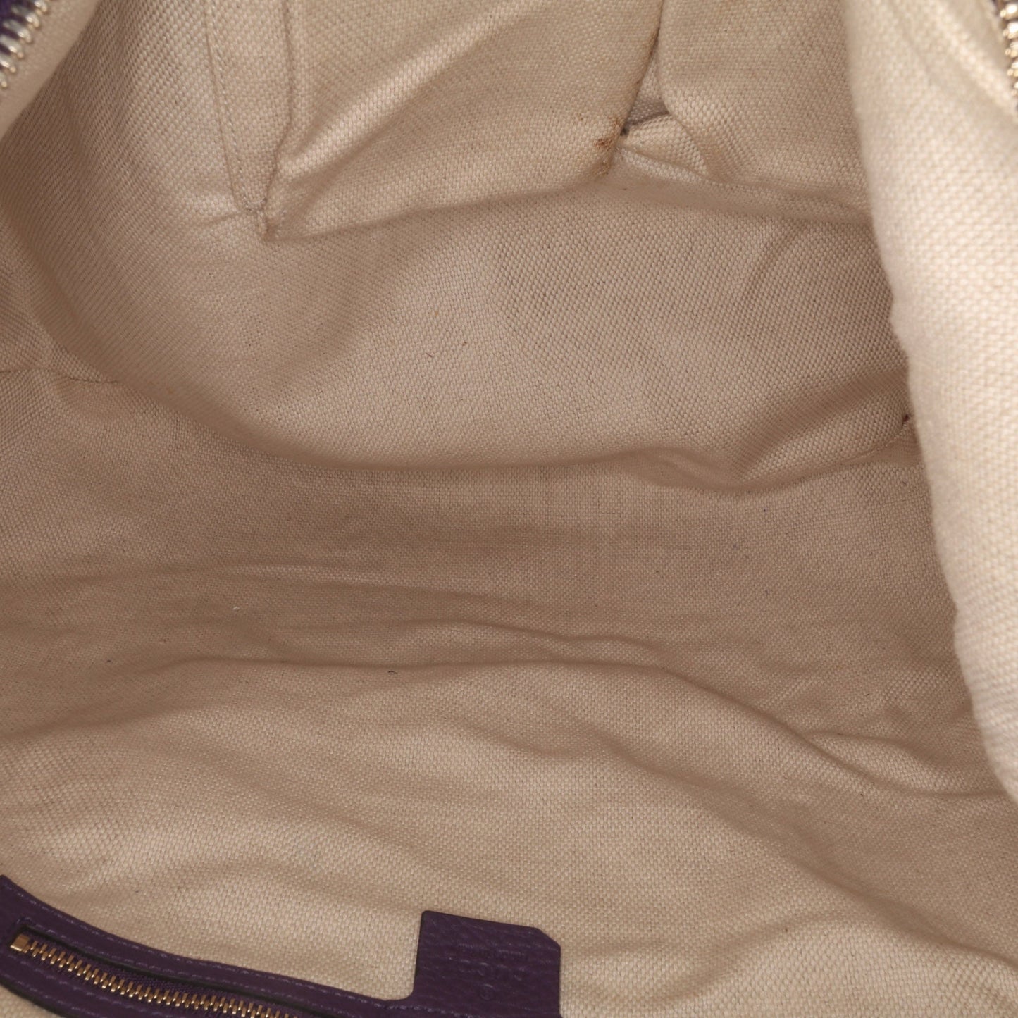 Second hand Gucci Soho Large Leather Hobo Shoulder Bag Purple - Tabita Bags