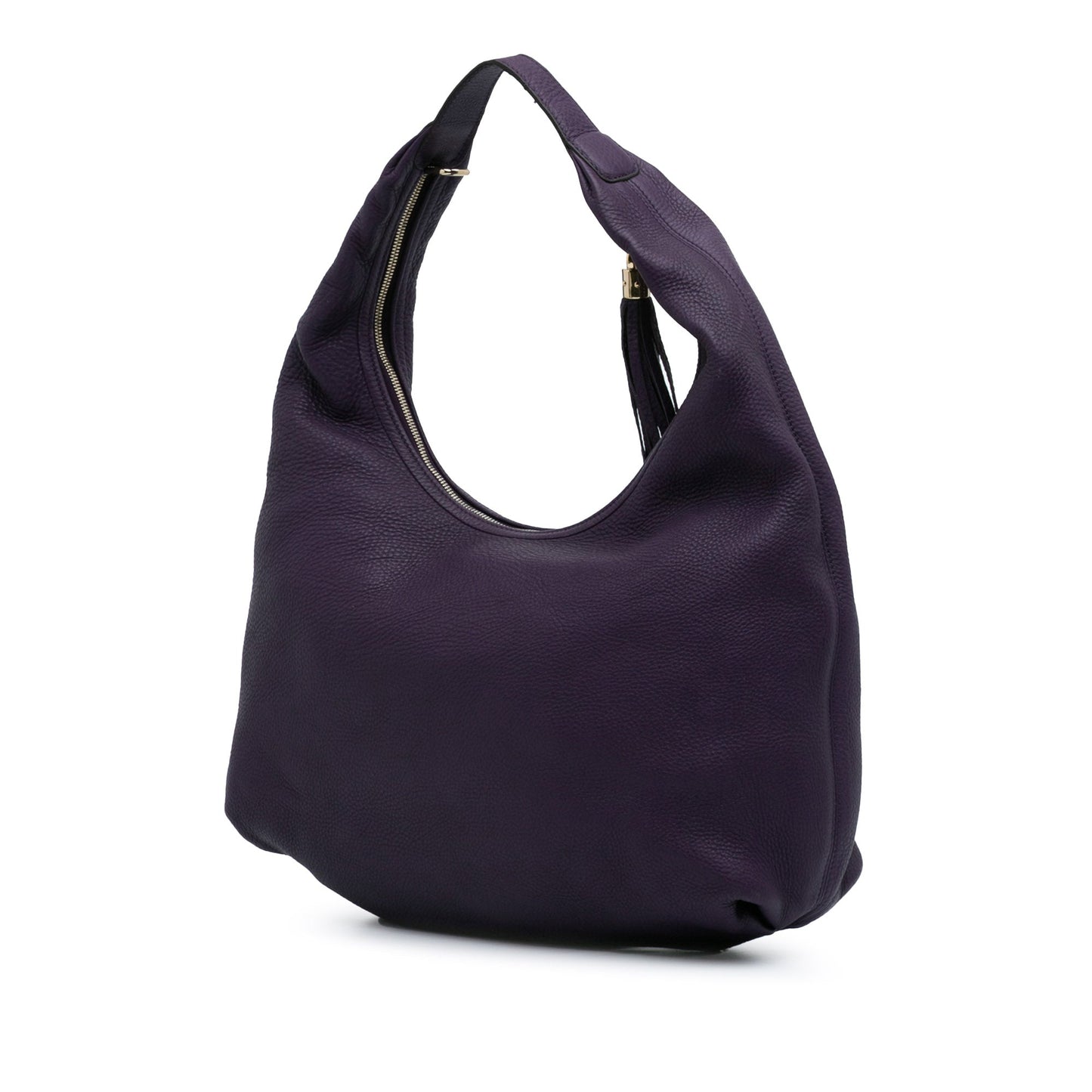 Second hand Gucci Soho Large Leather Hobo Shoulder Bag Purple - Tabita Bags