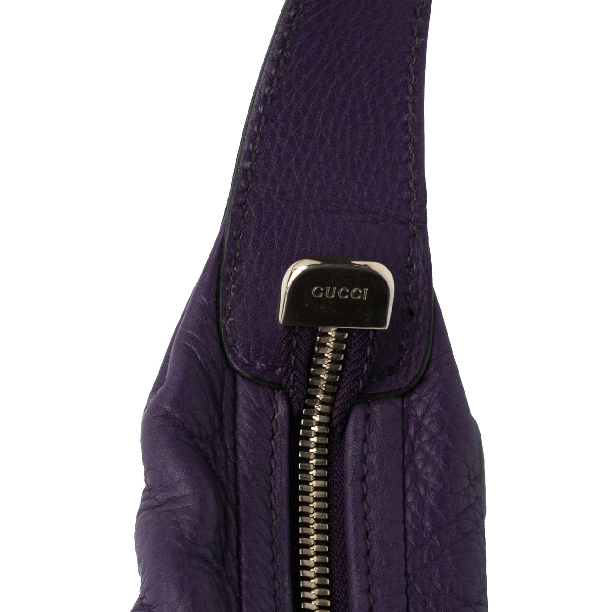 Second hand Gucci Soho Large Leather Hobo Shoulder Bag Purple - Tabita Bags