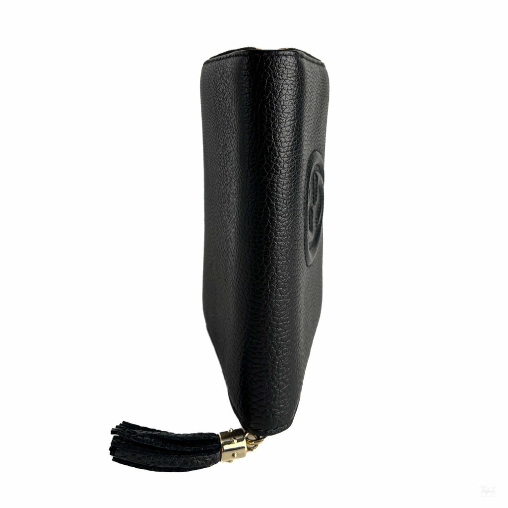 Second hand Gucci Soho Leather Long Zip Around Wallet Black - Tabita Bags