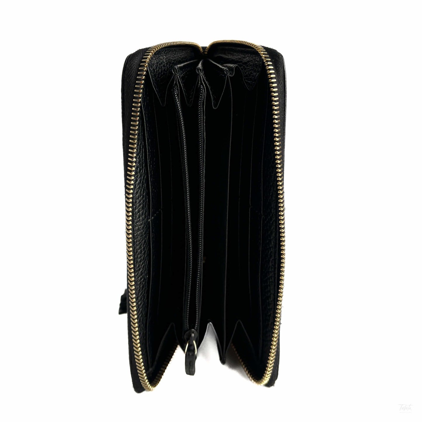 Second hand Gucci Soho Leather Long Zip Around Wallet Black - Tabita Bags