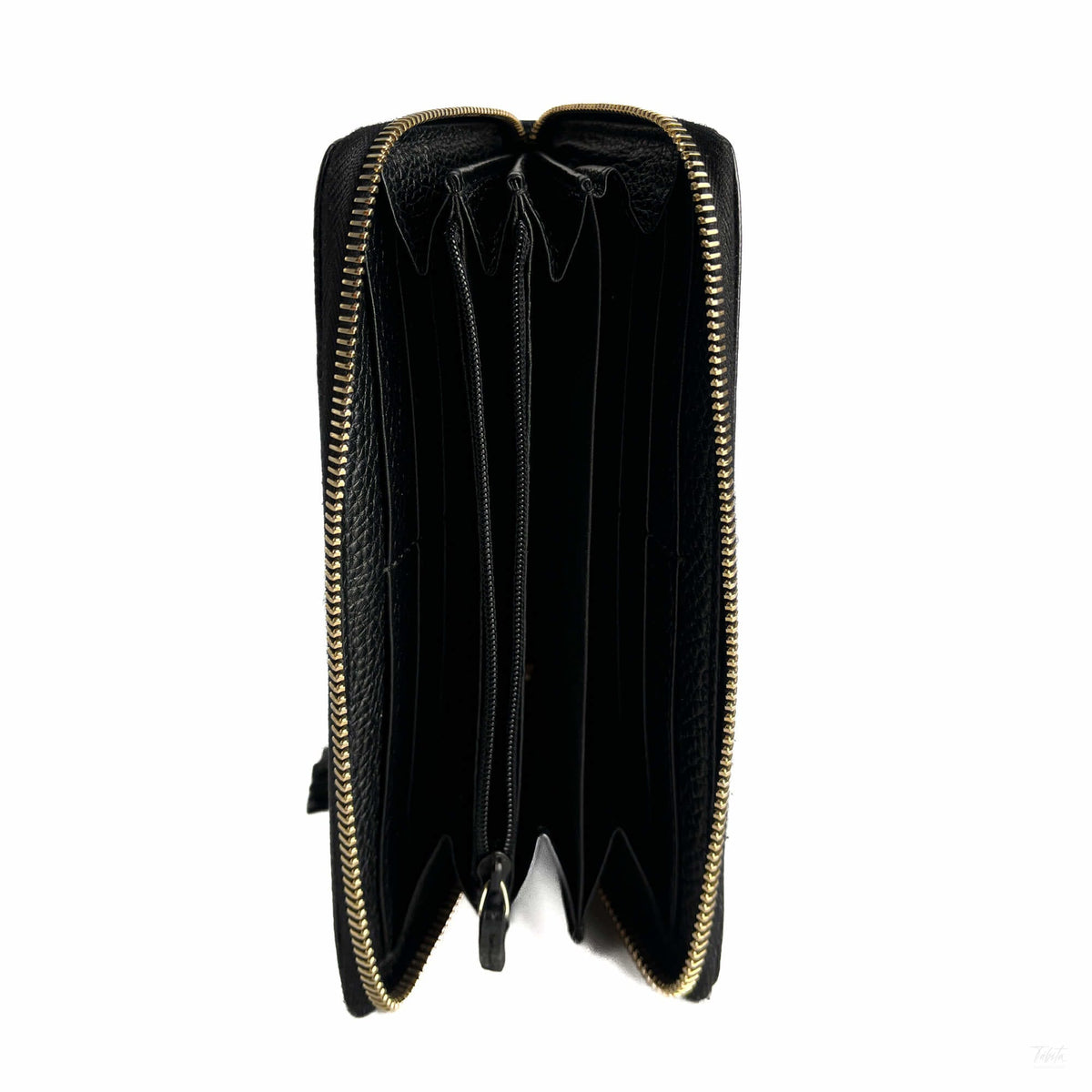 Second hand Gucci Soho Leather Long Zip Around Wallet Black - Tabita Bags