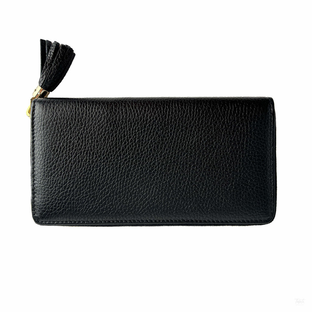 Second hand Gucci Soho Leather Long Zip Around Wallet Black - Tabita Bags