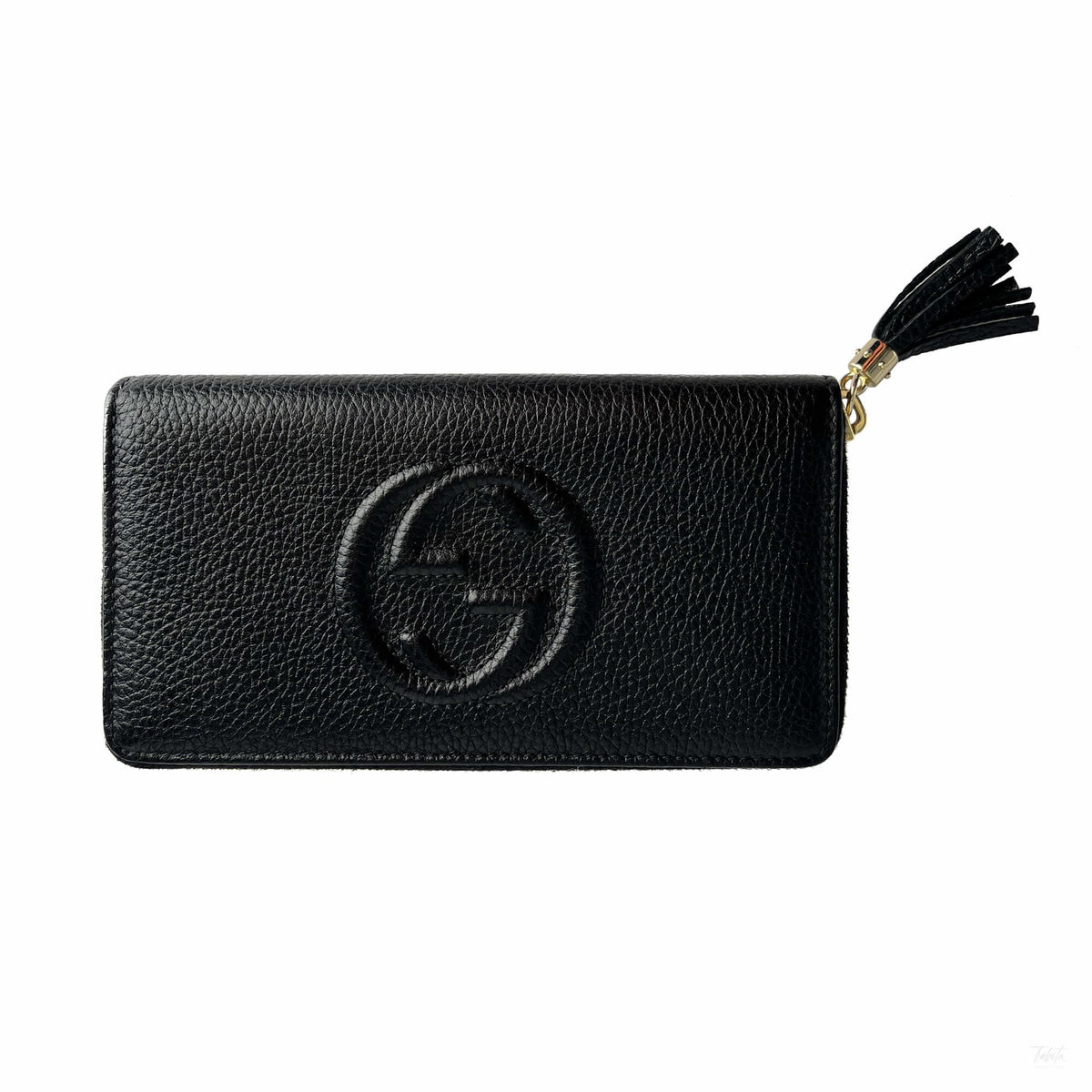 Second hand Gucci Soho Leather Long Zip Around Wallet Black - Tabita Bags