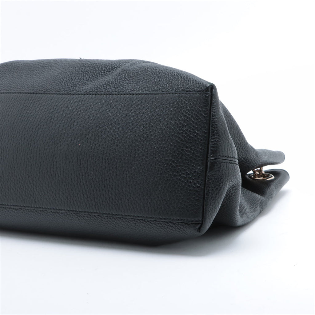 Second hand Gucci Soho Leather Shoulder Bag Black - Tabita Bags