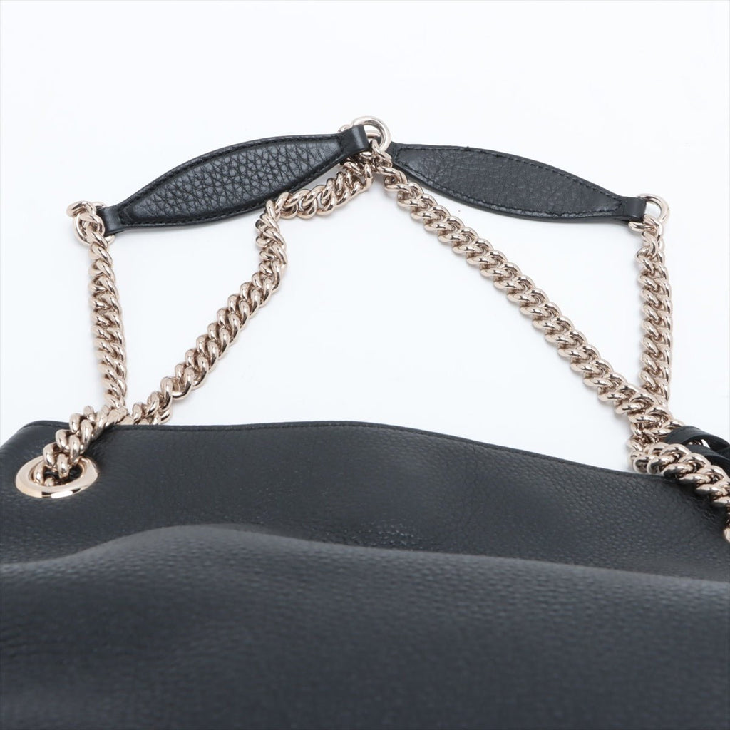 Second hand Gucci Soho Leather Shoulder Bag Black - Tabita Bags
