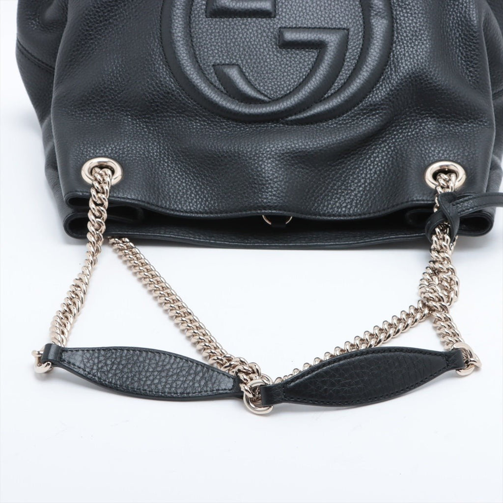 Second hand Gucci Soho Leather Shoulder Bag Black - Tabita Bags