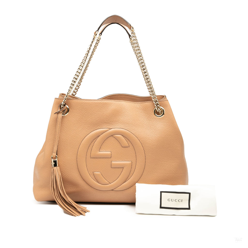 Second hand Gucci Soho Leather Shoulder Bag Brown - Tabita Bags