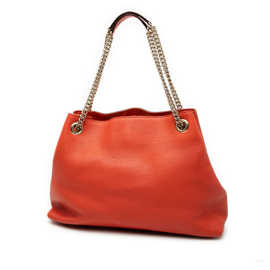 Second hand Gucci Soho Leather Shoulder Bag Orange - Tabita Bags
