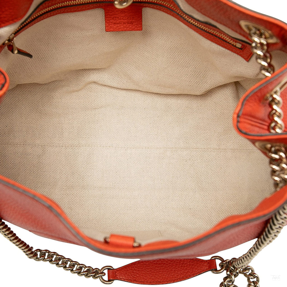 Second hand Gucci Soho Leather Shoulder Bag Orange - Tabita Bags