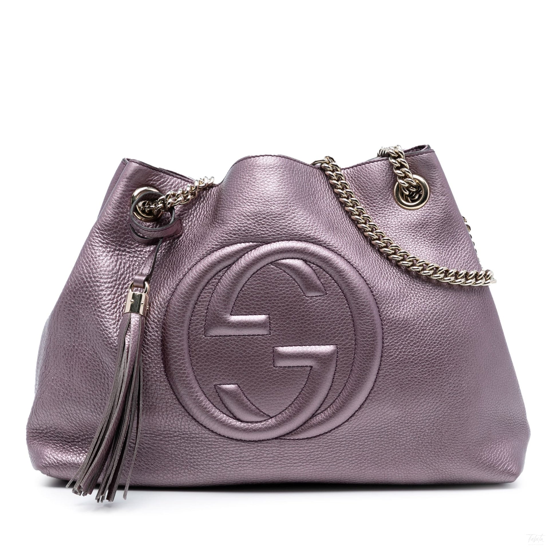 Second hand Gucci Soho Leather Shoulder Bag Purple - Tabita Bags
