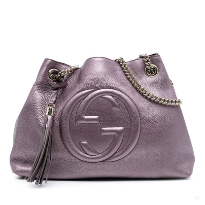 Second hand Gucci Soho Leather Shoulder Bag Purple - Tabita Bags