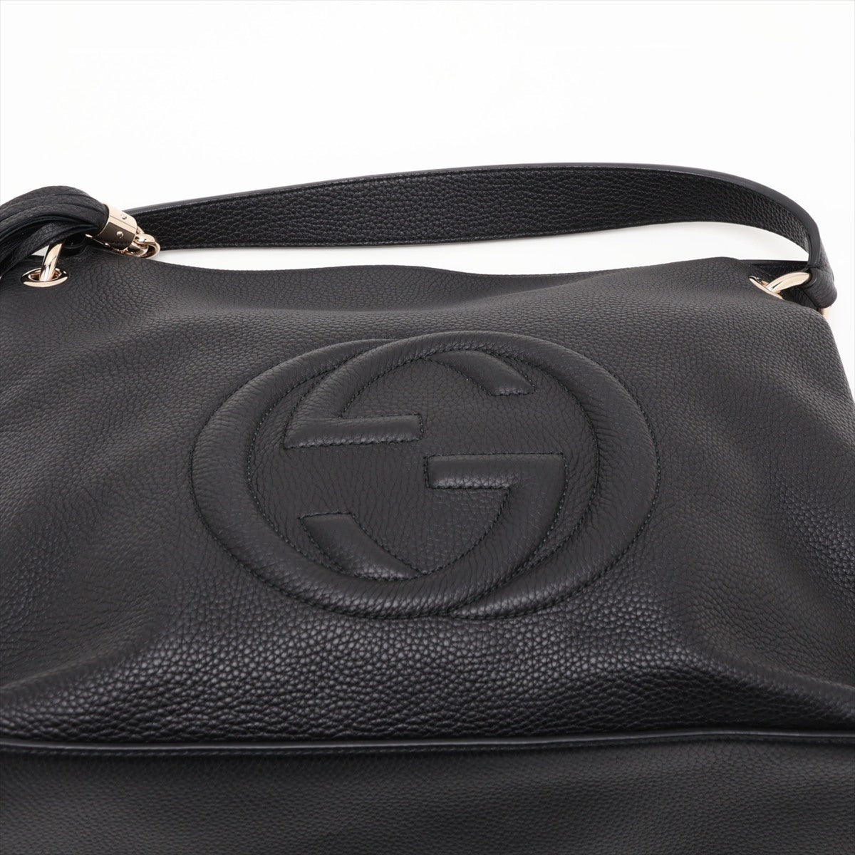 Second hand Gucci Soho Leather Zipper Closure Hobo Crossbody Black - Tabita Bags