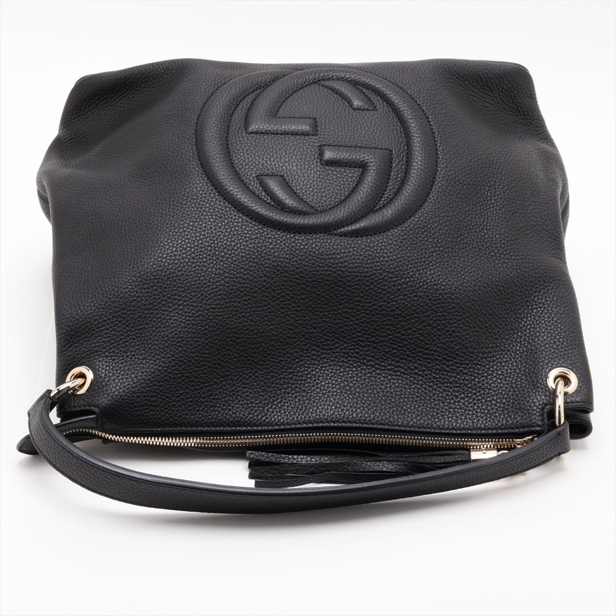 Second hand Gucci Soho Leather Zipper Closure Hobo Crossbody Black - Tabita Bags