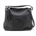 Second hand Gucci Soho Leather Zipper Closure Hobo Crossbody Black - Tabita Bags