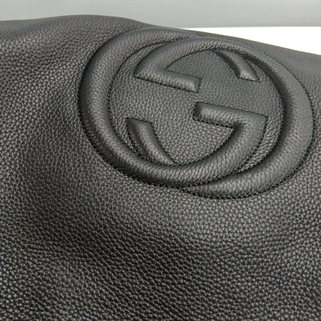 Second hand Gucci Soho Leather Zipper Closure Hobo Crossbody Black - Tabita Bags