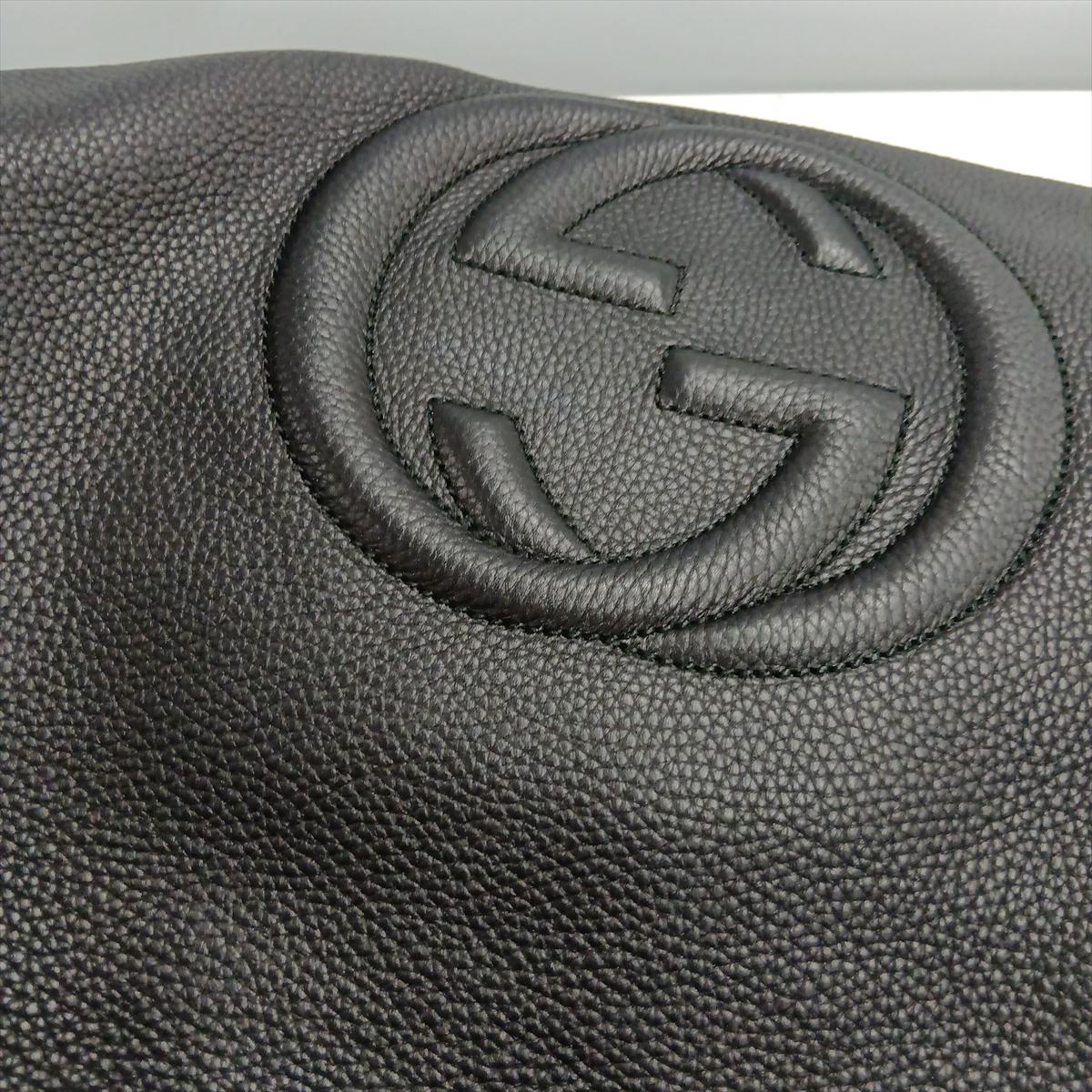 Second hand Gucci Soho Leather Zipper Closure Hobo Crossbody Black - Tabita Bags