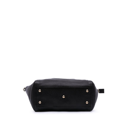 Second hand Gucci Soho Leather Zipper Closure Tote Shoulder Bag Black - Tabita Bags