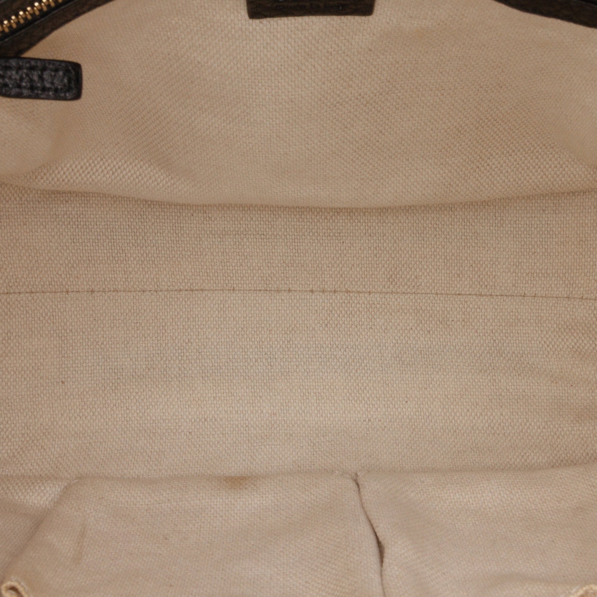 Second hand Gucci Soho Leather Zipper Closure Tote Shoulder Bag Black - Tabita Bags